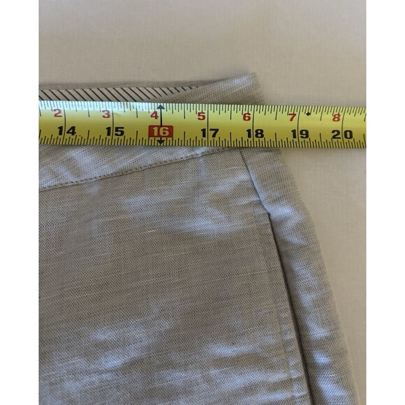 UNTUCKIT Paumanok Linen Blend Shorts Size 36 Chino Khaki Preppy Golf Beach Flex - Picture 13 of 13